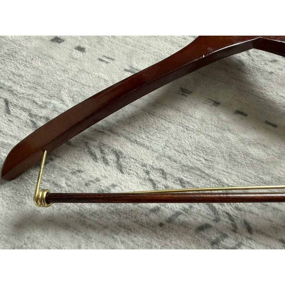 Lot of 2 Vintage Wooden Suit Hangers Kevin Korban Custom Menswear Washington DC